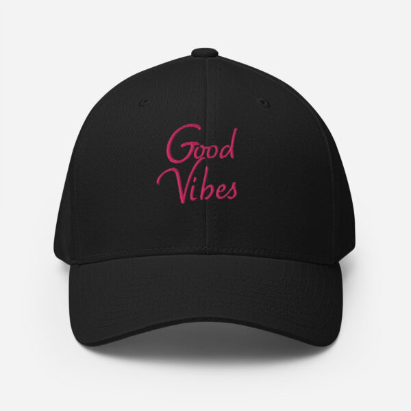 Good Vibes Structured Twill Cap - Pink