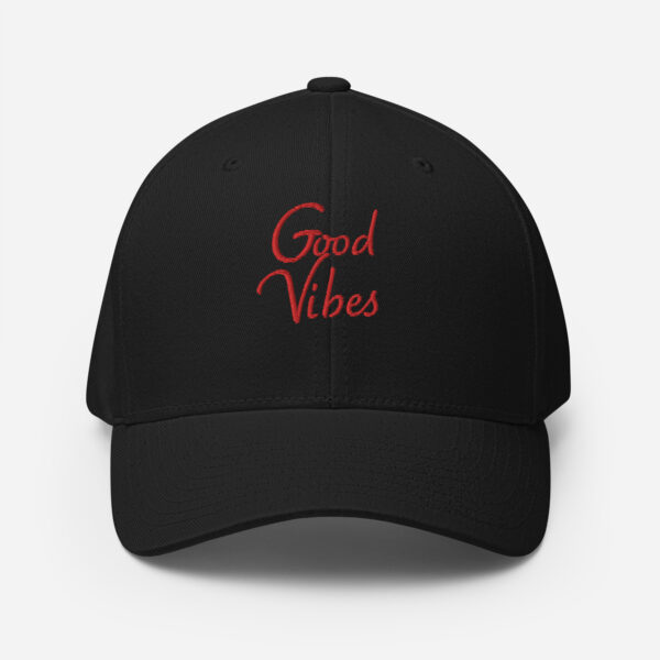 Good Vibes Structured Twill Cap - Red